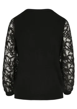 LolaLiza Trui met transparante mouwen- Truien En Cardigans