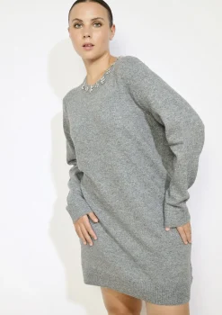 LolaLiza trui-jurk met sierkraag- Jurken