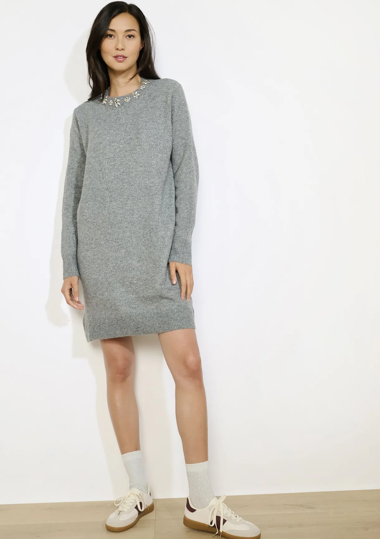 LolaLiza trui-jurk met sierkraag- Jurken