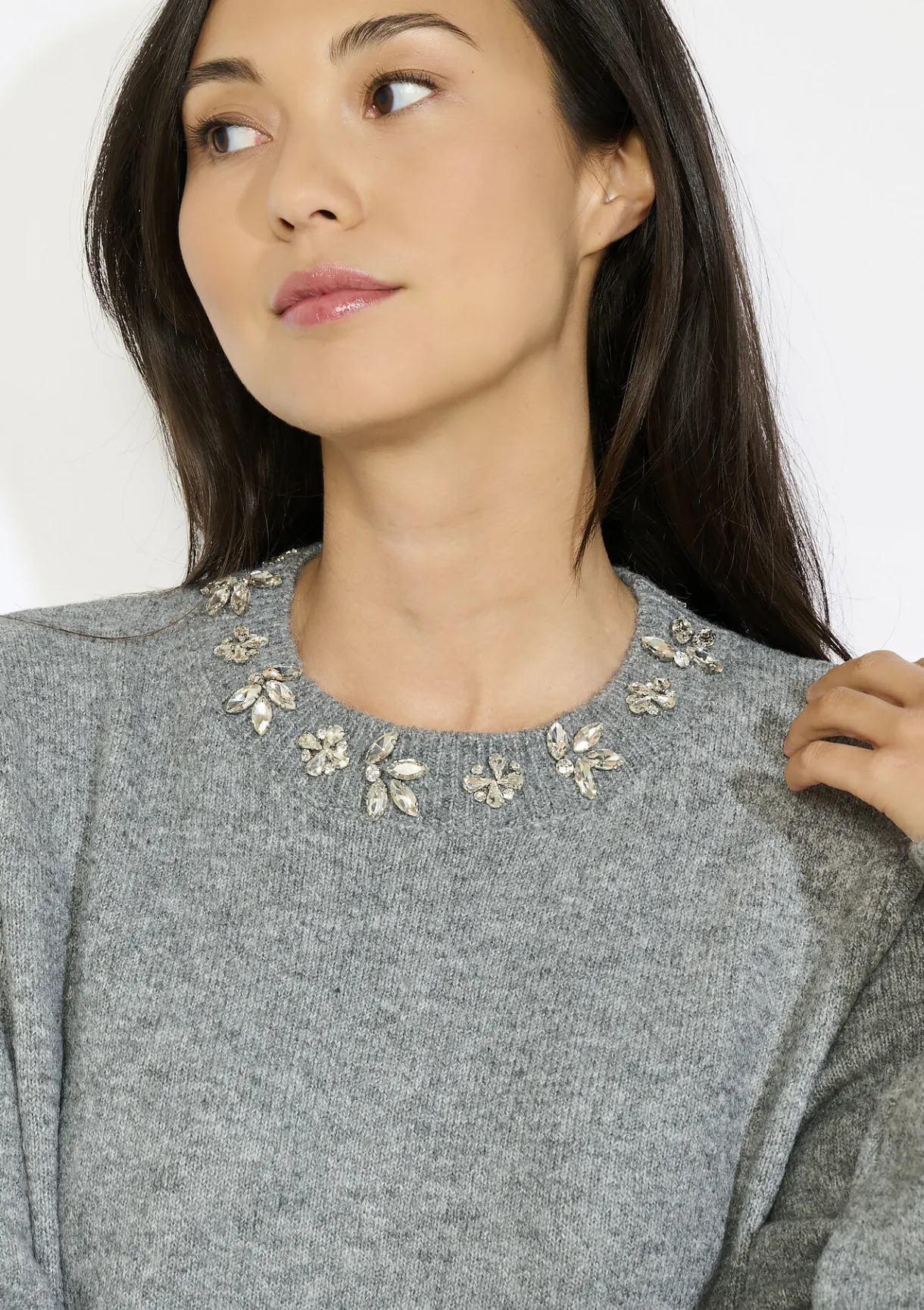 LolaLiza trui-jurk met sierkraag- Jurken