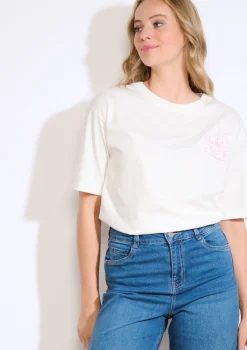 LolaLiza T-shirt met fijne borduring- Tops En T-Shirts