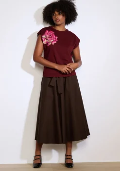 LolaLiza T-shirt met rozenapplicatie- Tops En T-Shirts