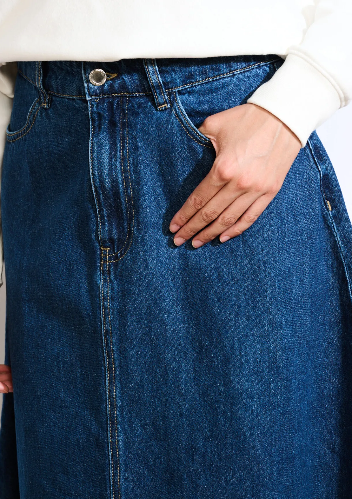 LolaLiza Uitlopende midi-jeansrok- Rokken