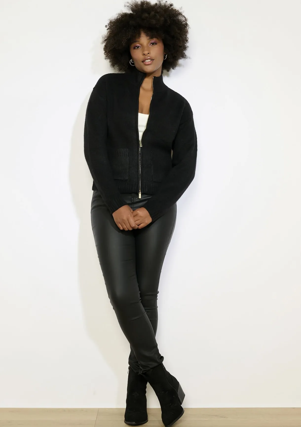 LolaLiza Vest met ritssluiting en kraag- Truien En Cardigans