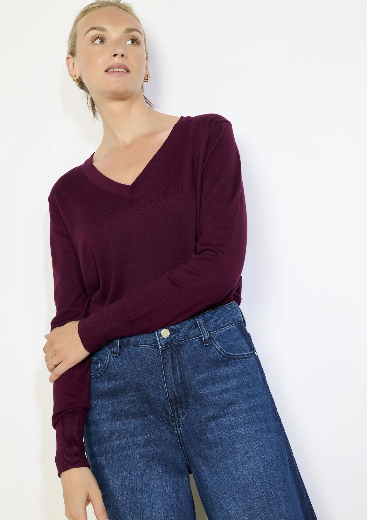 LolaLiza V-hals trui met knoopjes- Truien En Cardigans