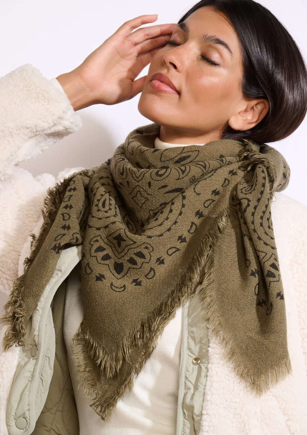 LolaLiza Vierkante sjaal met print- Accessoires