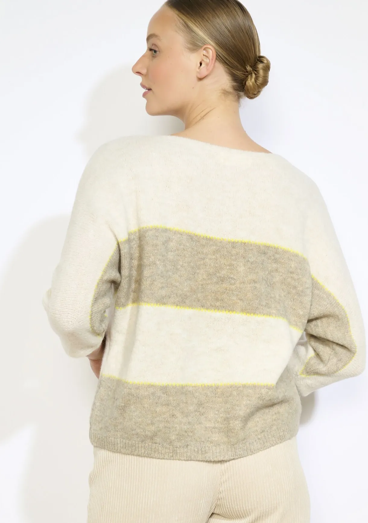 LolaLiza Vleermuismouwen gestreepte trui- Truien En Cardigans