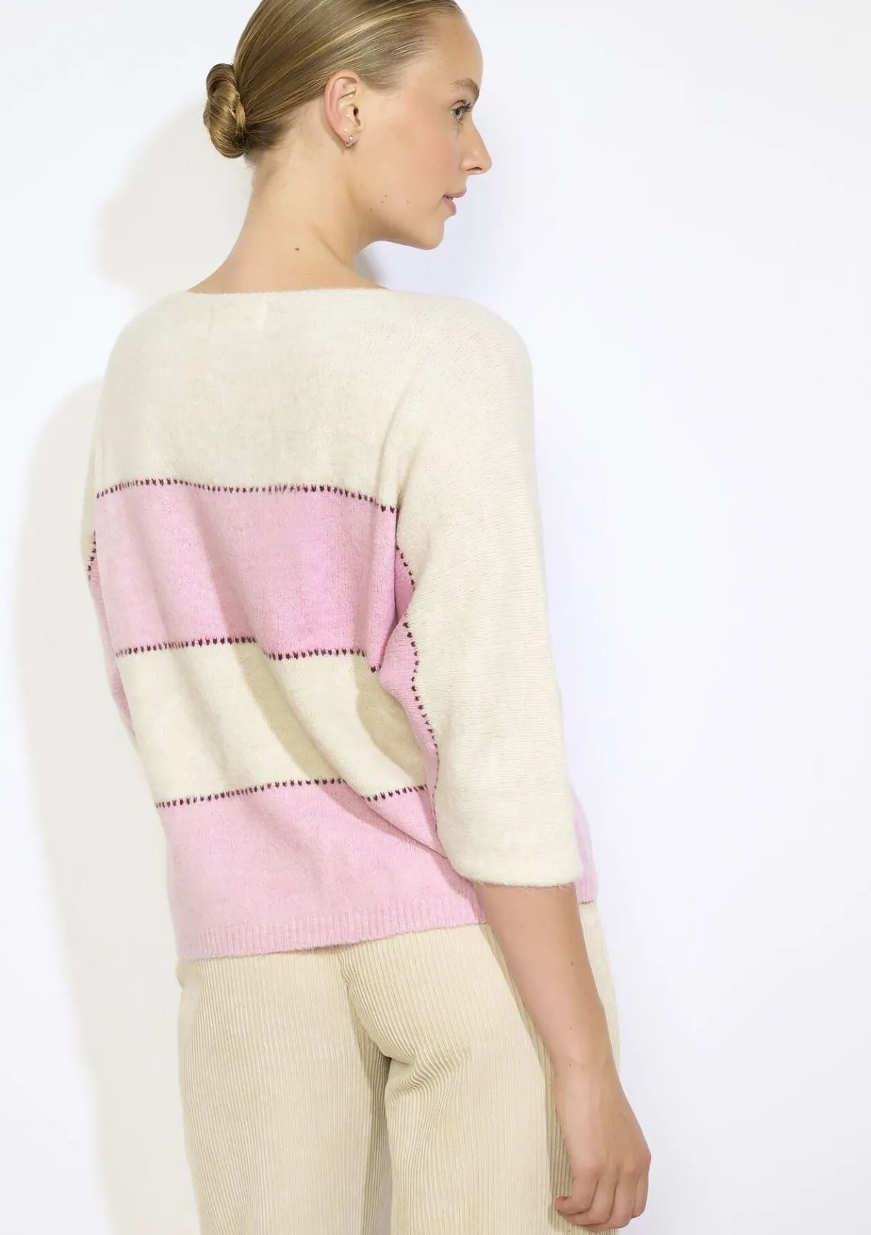 LolaLiza Vleermuismouwen gestreepte trui- Truien En Cardigans