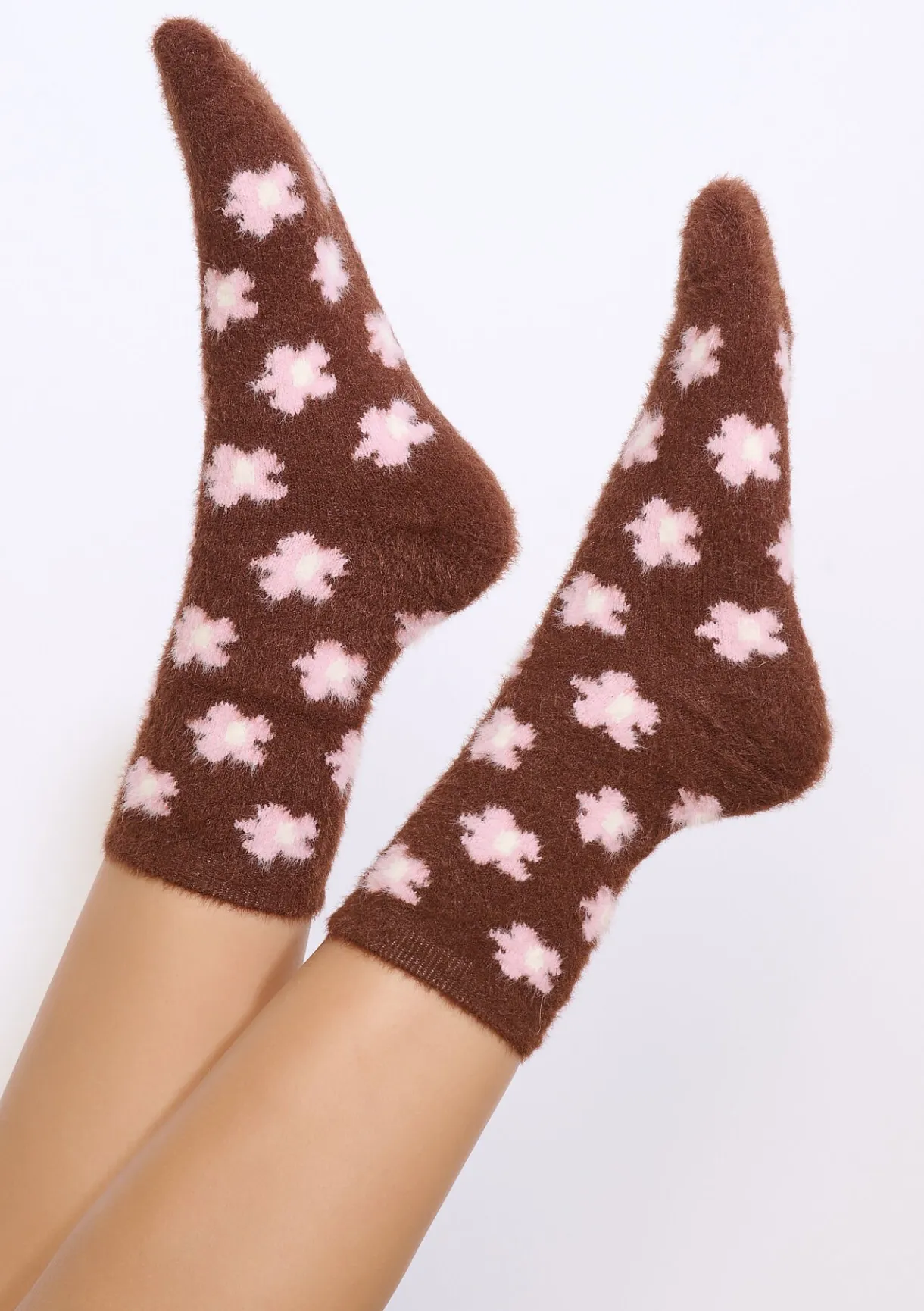 LolaLiza Warme sokken met bloemenprint- Accessoires