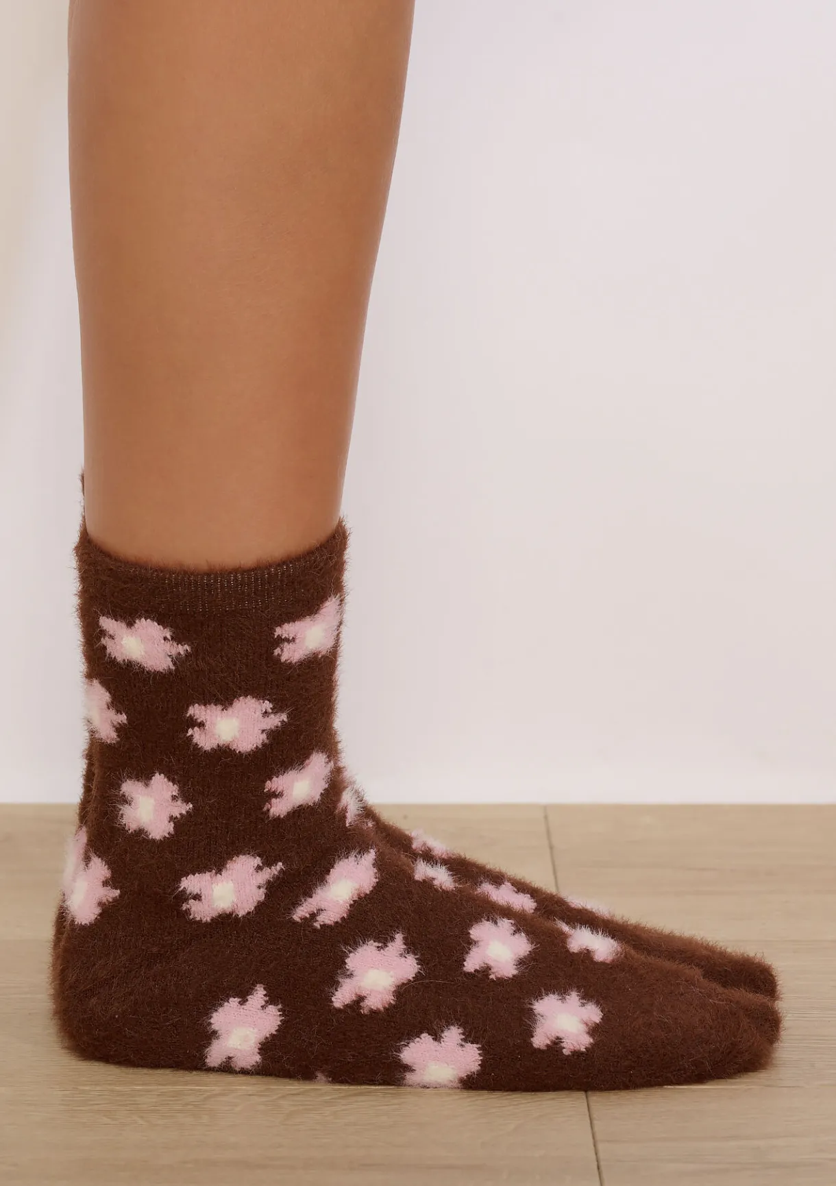 LolaLiza Warme sokken met bloemenprint- Accessoires