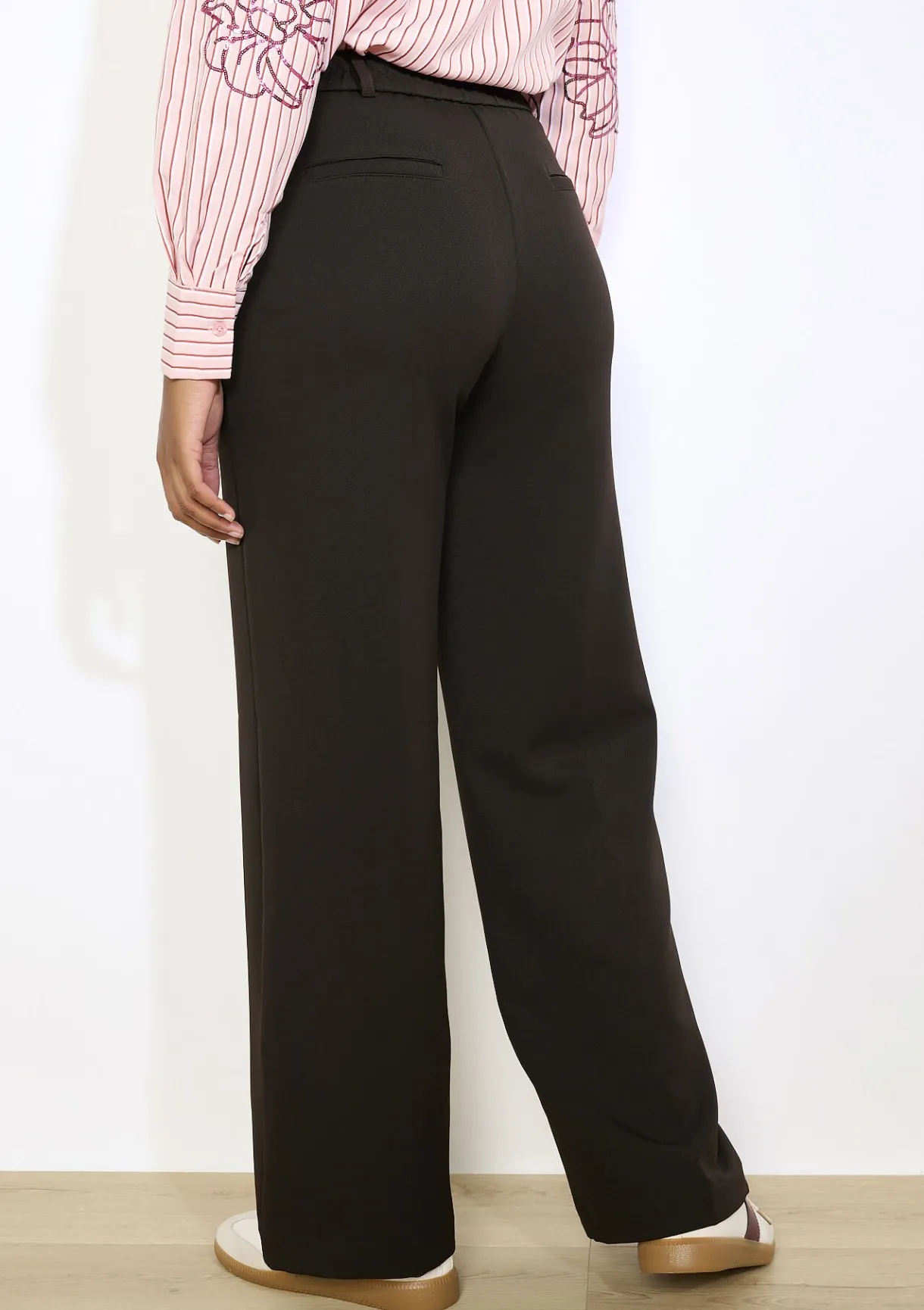 LolaLiza Wijde broek in twill- Broeken