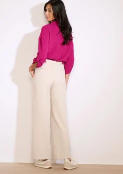 LolaLiza Wijde broek in twill- Broeken