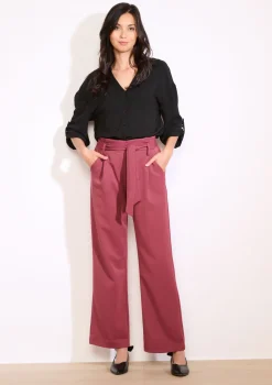 LolaLiza Wijde broek met ceintuur- Broeken