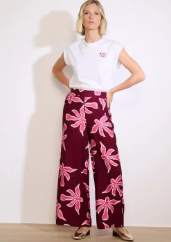 LolaLiza Wijde broek met print- Broeken
