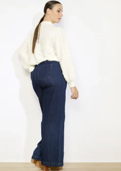 LolaLiza Wijde jeans met hoge taille- Jeans