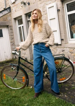 LolaLiza Wijde jeans met hoge taille- Jeans