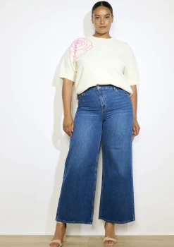 LolaLiza Wijde jeans met hoge taille- Jeans