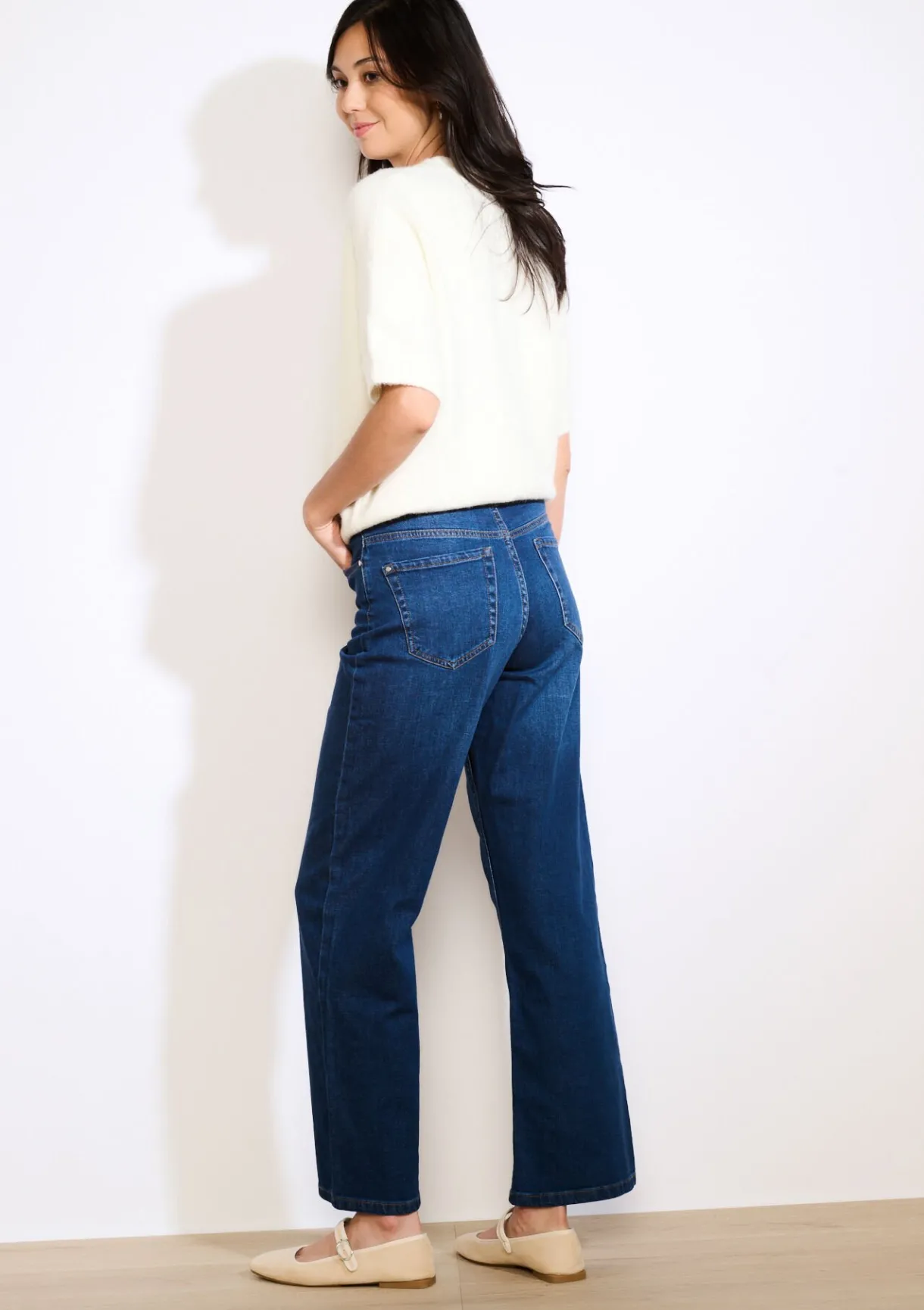 LolaLiza Wijde jeans met hoge taille- Jeans