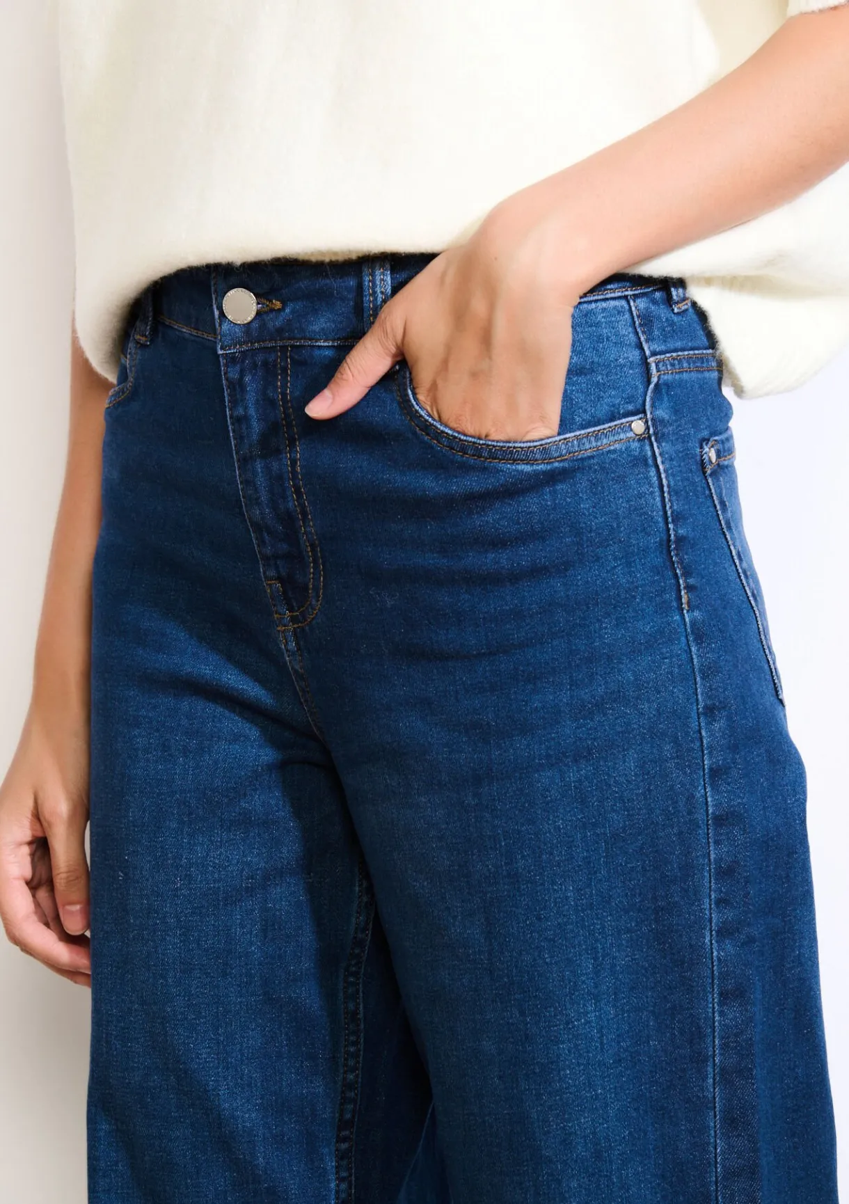 LolaLiza Wijde jeans met hoge taille- Jeans
