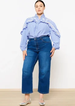 LolaLiza Wijde jeans met hoge taille- Jeans