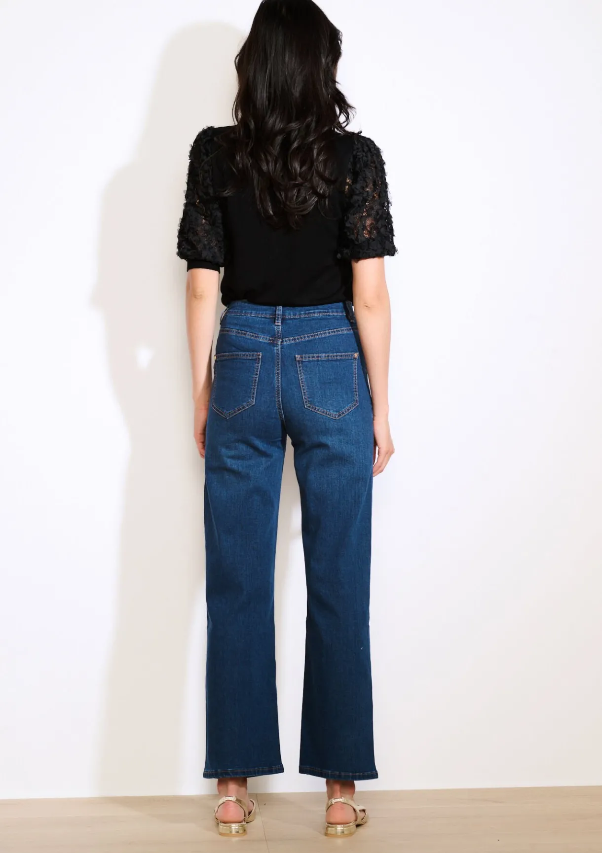 LolaLiza Wijde jeans met zakdetails- Jeans