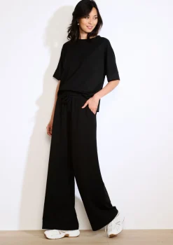 LolaLiza Wijde jersey broek- Loungewear|Broeken