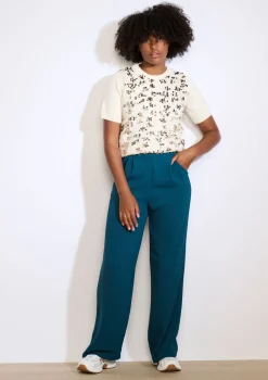 LolaLiza Wijde vloeiende broek- Broeken