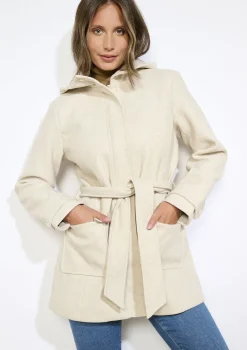 LolaLiza Wollen mantel met ceintuur- Mantels En Jassen