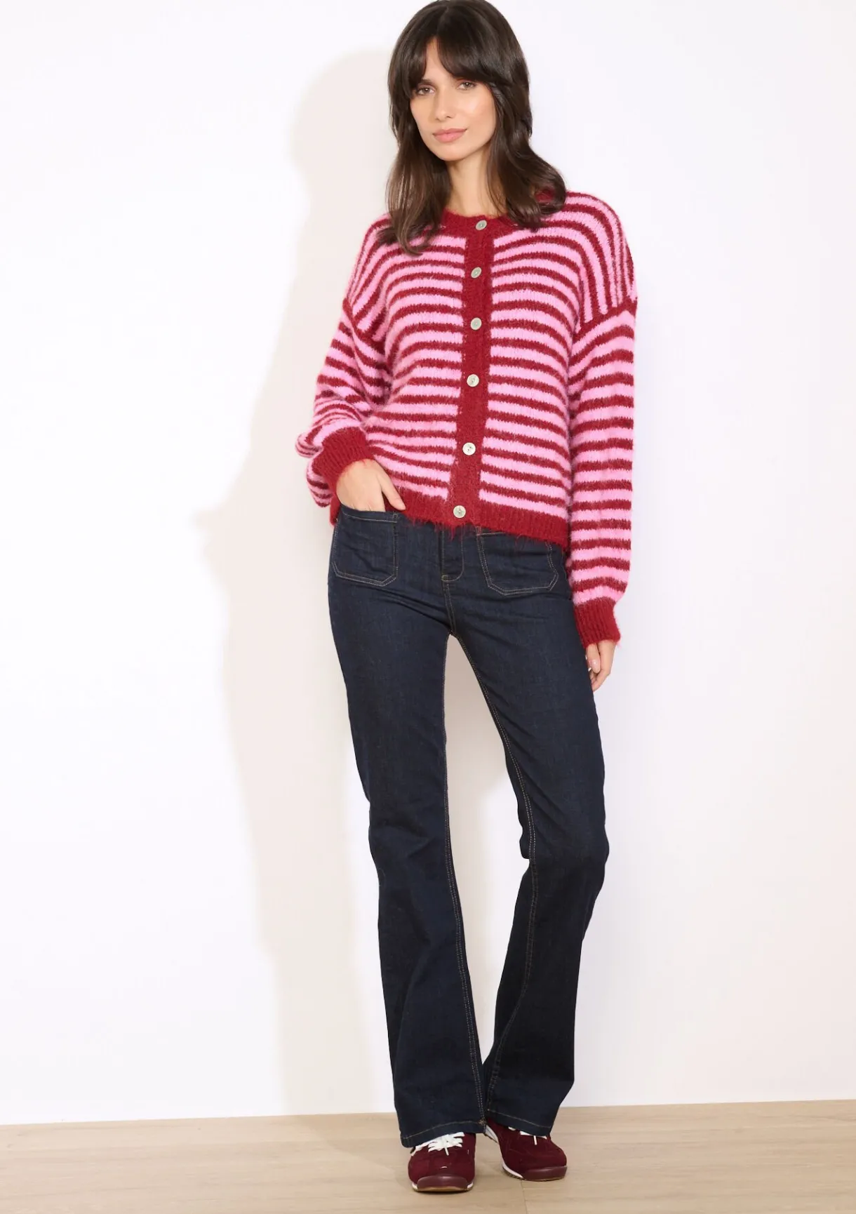 LolaLiza Zacht gestreept vest- Truien En Cardigans