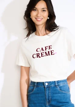 LolaLiza Zacht tekst T-shirt- Tops En T-Shirts