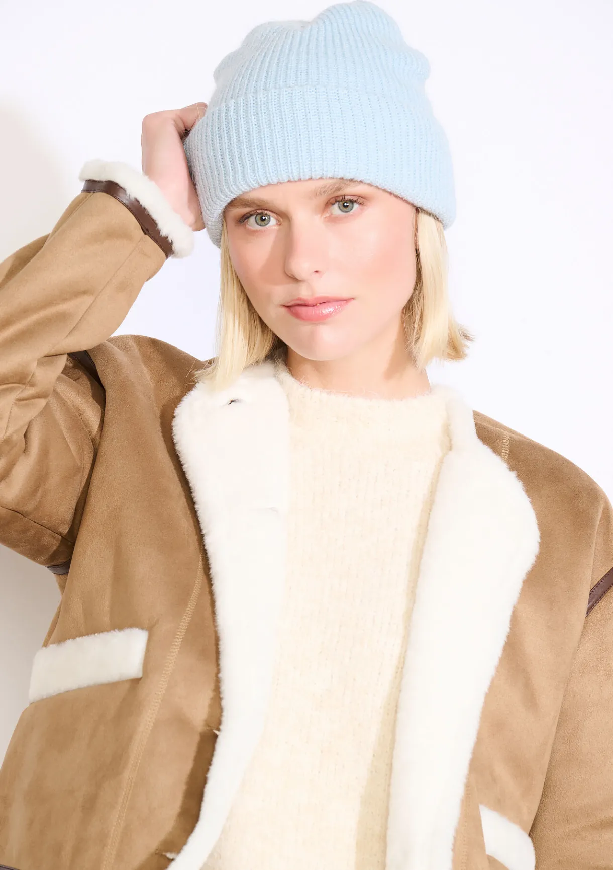 LolaLiza Zachte geribde beanie- Accessoires
