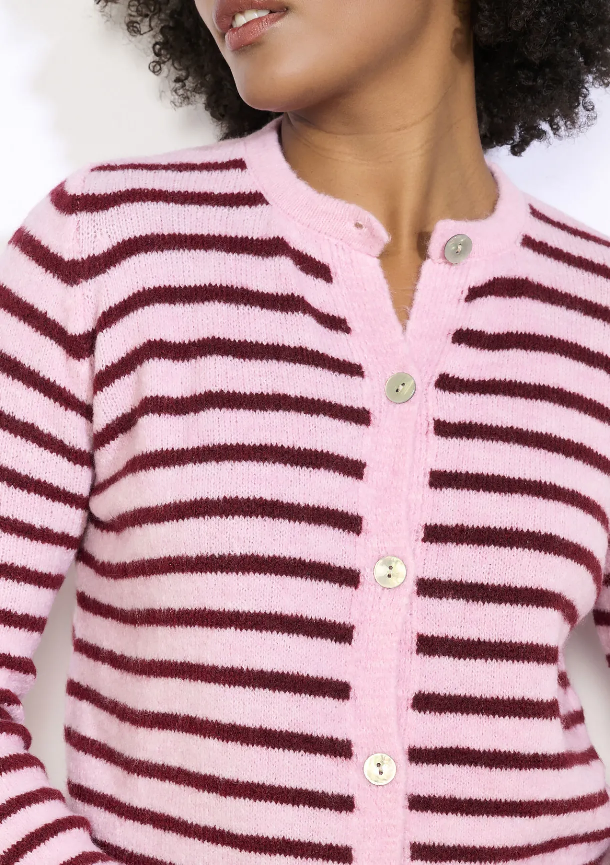 LolaLiza Zachte gestreepte cardigan- Truien En Cardigans