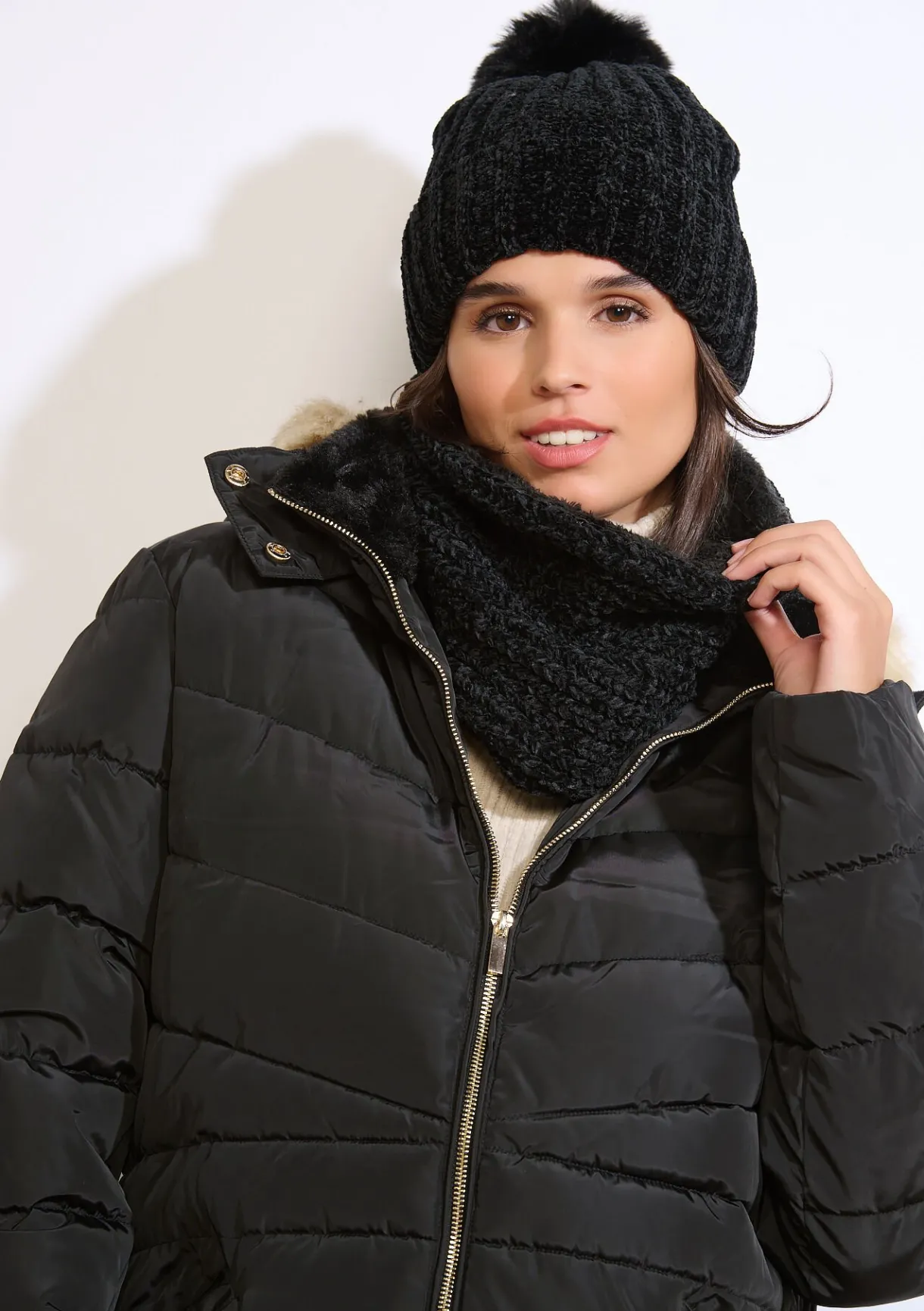 LolaLiza Zachte ronde sjaal met structuur- Accessoires