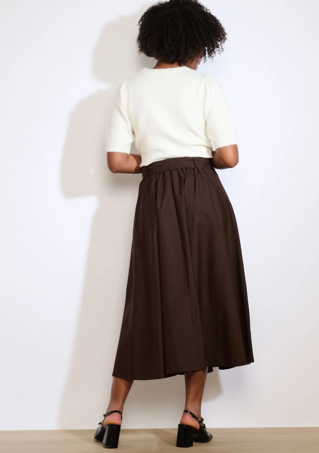 LolaLiza Zwierige midi rok met ceintuur- Rokken